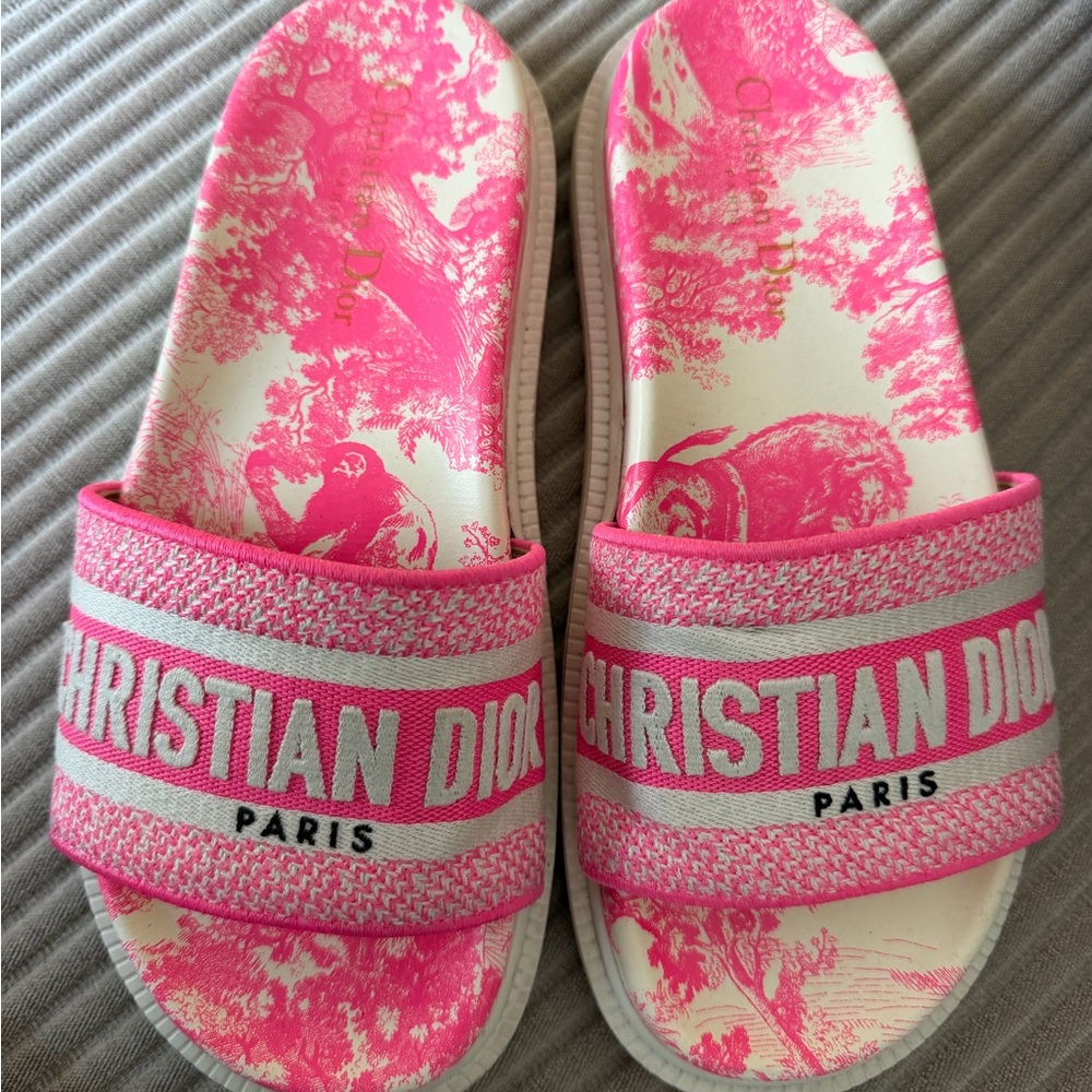 Dior Pink and Cream Women's Sandals